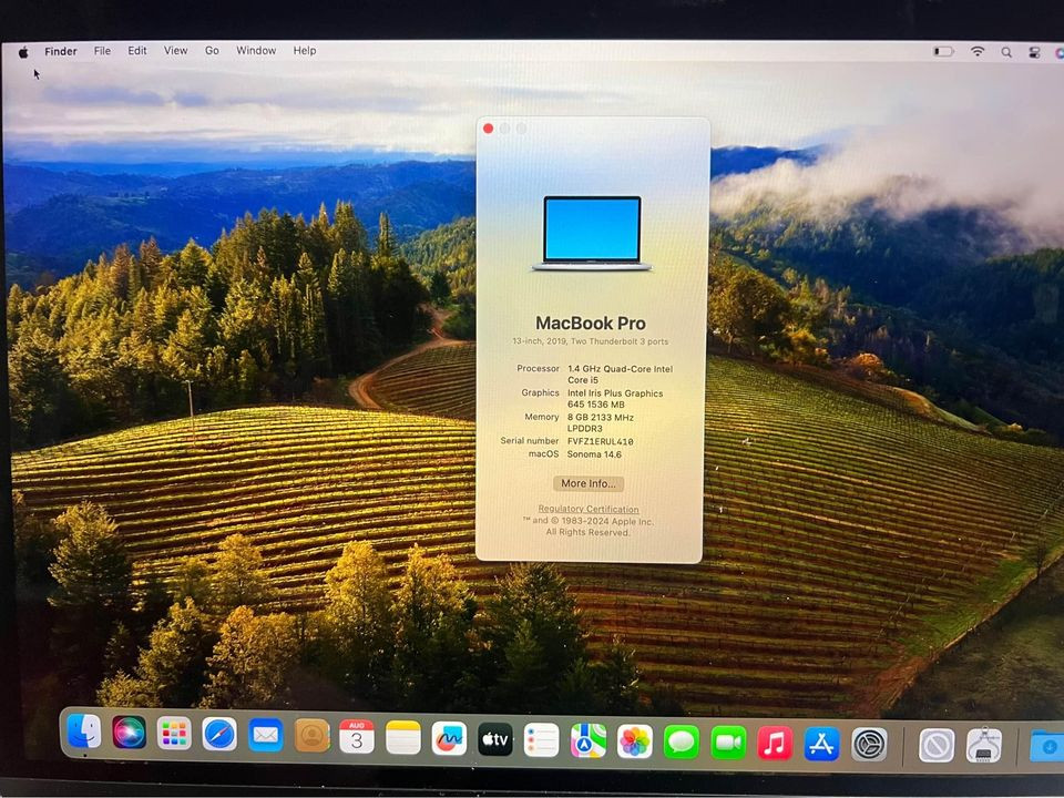 Macbook Pro 13’ 2019 Touchbar Quad-Core i5 8/256 Japan Spec photo 2