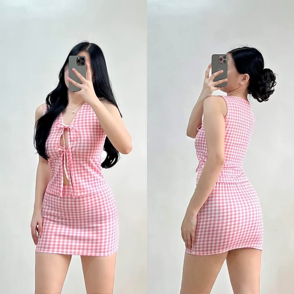 Soft Girl Sexy Top & Skirt