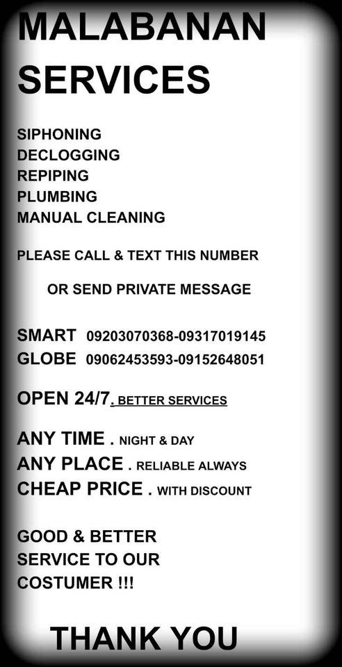 MALABANAN SIPSIP POZO NEGRO & PLUMBING SERVICES